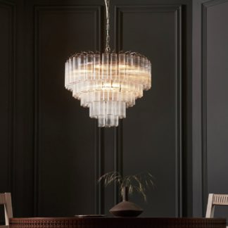 An Image of Shore Light Ravello Glass 12 Light Chandelier - Clear