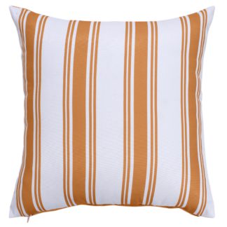 An Image of Orange Stripe Outdoor Garden Scatter Cushion