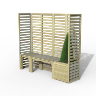 An Image of Forest Trellis and Bench Modular Seating Arrangement - Option 2