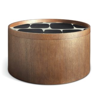 An Image of Habitat Scion Esala Round Coffee Table - Walnut Stain