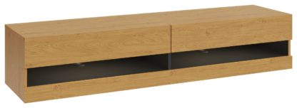 An Image of GFW Leon 180cm LED Wall TV Unit - Anthracite