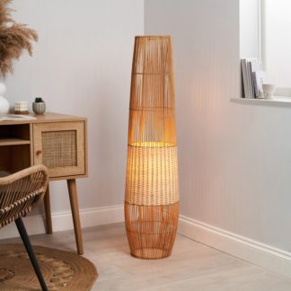 An Image of Woven Rattan Floor Lamp