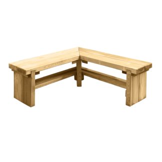 An Image of Forest Double Corner Sleeper Bench 1.2m