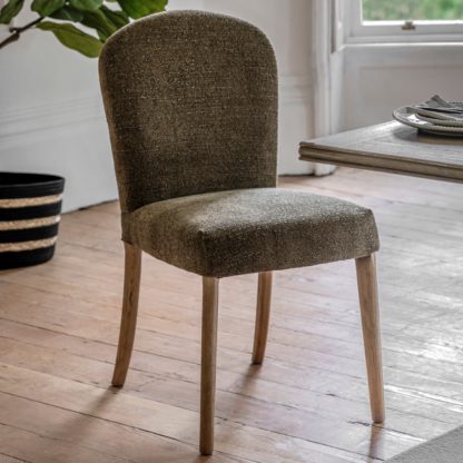 An Image of Set of 2 Lodi Dining Chairs, Fabric Moss Green