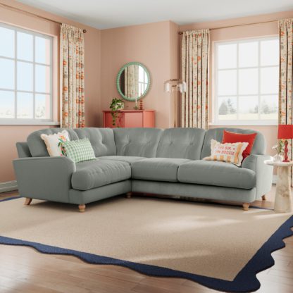 8834db297a5c5c066d0ec0b8a559ac27e5f1fcbd2ca61fc1c0ec570536944948.jpg An Image of Martha Vintage Velvet Full Corner Sofa Vintage Velvet Apricot