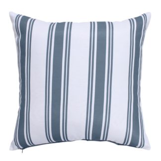 An Image of Blue Stripe Outdoor Garden Scatter Cushion