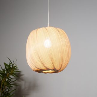 An Image of Round Natural 30cm Easy Fit Shade - Bamboo