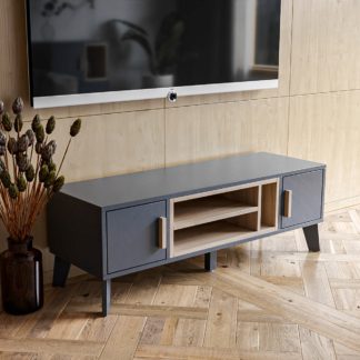 An Image of Cobalt TV Stand for TVs up to 55, Oak Oak