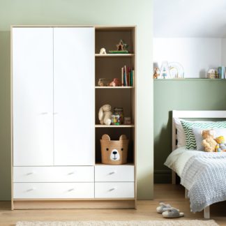 An Image of Argos Home Kids Malibu 2 Door 4 Drawer Wardrobe - White