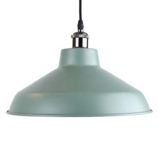 An Image of Retro Metal Easy Fit Pendant Light Shade - Green