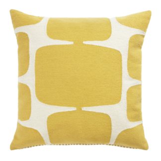 An Image of Habitat Scion Family Lohko Cushion - Mustard - 43x43cm