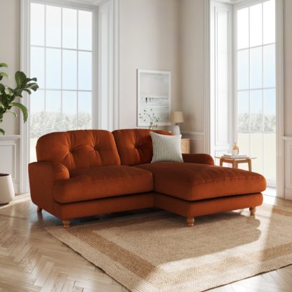 aba1dcb778a24ba1950acc7017f43b71980a7f2145f74a429ddcc845e143582d.jpg An Image of Martha Matte Plush Velvet Corner Chaise Sofa Matte Plush Velvet Olive