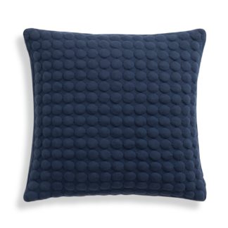 An Image of Habitat Knitted Cushion - Navy - 43x43cm