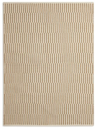 An Image of Habitat Modern Country Block Rug - 120x170 - Natural