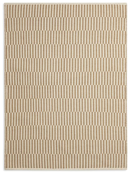 An Image of Habitat Modern Country Block Rug - 120x170 - Natural