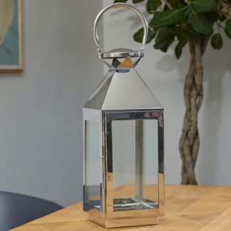 An Image of Palma Stainless Steel Lantern 40cm