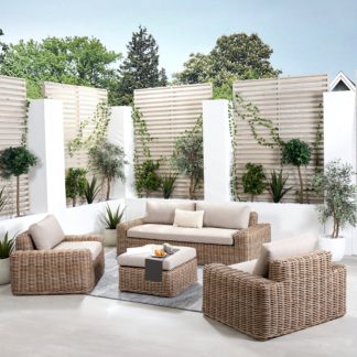 An Image of Como Natural Antique Lounge Set Natural