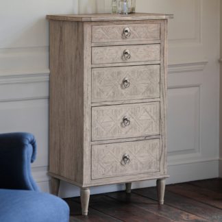 An Image of Modesto 4 Drawer Narrow Vanity Chest Natural