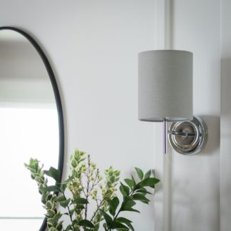 An Image of Argos Home Candelabra Steel Wall Light - Chrome & Grey