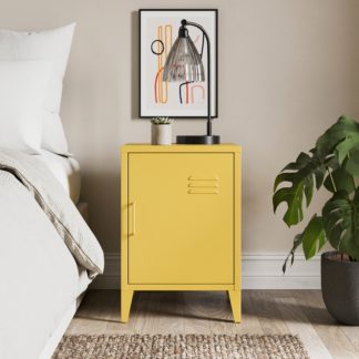 An Image of Helga Metal Bedside Table Yellow