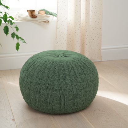 An Image of Tutti Bambini Knitted Pouffe Pebble