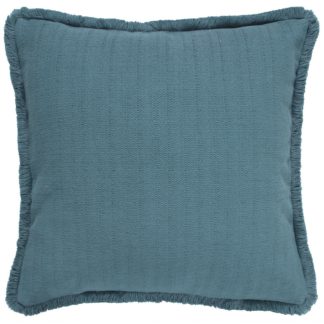 An Image of Woven Stonewashed Cushion - Navy