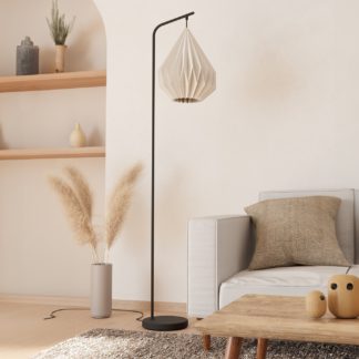An Image of EGLO Minting Statement Floor Lamp - Black & White