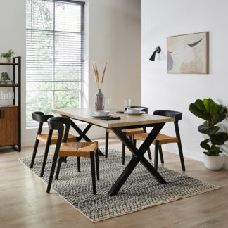 An Image of Ezra 4-6 Seater Extendable Dining Table, 160-200cm Light Wood