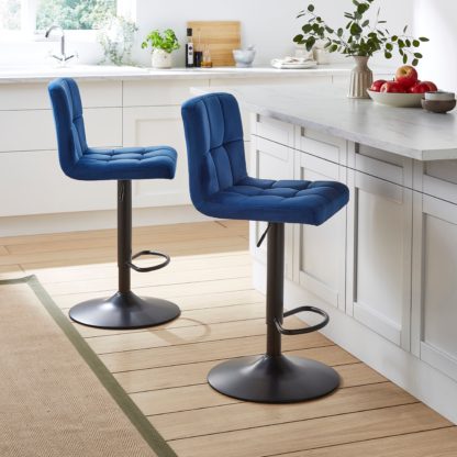 e1421ad551e7a679838738766f08bc7a711c9b53a681502d1e05028e3371d874.jpg An Image of Jasmine Adjustable Height Swivel Bar Stool, Powder Coated Base Old Gold