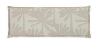 An Image of Habitat Palm Leaf Garden Bench Cushion - Grey