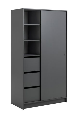 An Image of Argos Home Malibu 1 Door Sliding Wardrobe - Grey