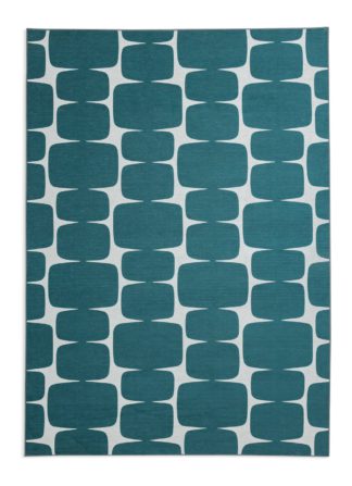 An Image of Habitat Scion Lohko Printed Rug - 120 x 170cm -Teal