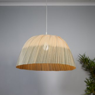 An Image of Ombre Stripe 58cm Easy-Fit Shade - Bamboo