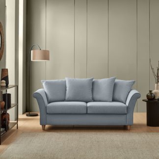 An Image of Dixie 3 Seater Sofa, Soft Texture Fabric Denim