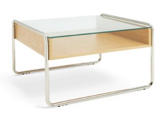 An Image of Habitat 60 Acciaio Oak and Glass Coffee Table
