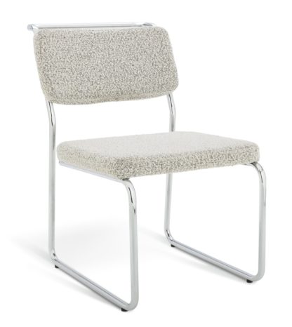 An Image of Habitat 60 Duomo Metal Dining Chair - Silver