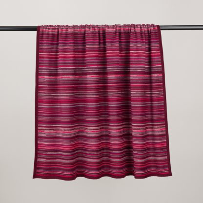 2971f70cf9d011689b282f4d22072a8644ba88a6142e46357dfa7ea6a0a991b3.jpg An Image of Supersoft Reva Stripe Cotton Blanket Plum Purple