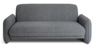 An Image of Habitat 60 Trac Fabric 3 Seater Sofa - Grey