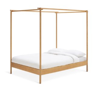 An Image of Habitat Akari Kingsize Wooden Bed Frame - Natural