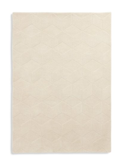 An Image of Habitat 60 Geo Carved Rug - 120x170cm - Natural