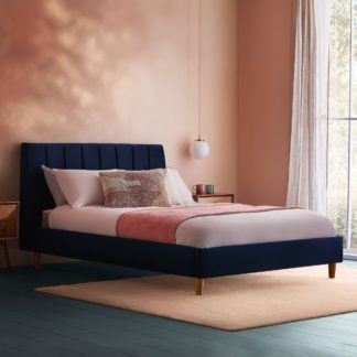 An Image of Silentnight Octavia Bed Frame, Velvet Maritime Velvet