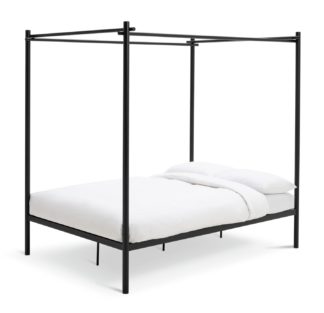 An Image of Habitat Akari Metal Double Bed Frame - Black