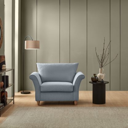 8b5ec62a85eda57af1a737d61f05abd3c8dad4d1e1842f0d9e25f457646a523d.jpg An Image of Dixie Armchair, Soft Texture Fabric Soft Green