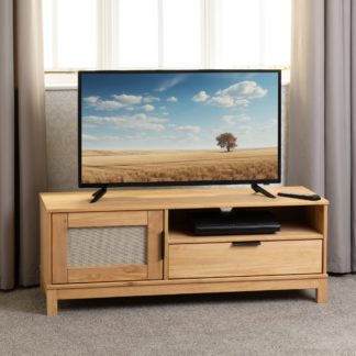 An Image of Corona Rattan TV Stand for TVs up to 50 Brown
