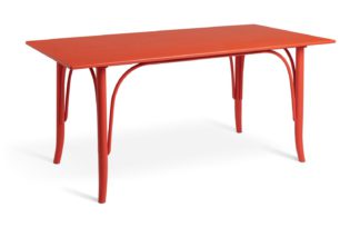 An Image of Habitat 60 Larsa 6 Seater Solid Birch Dining Table - Red