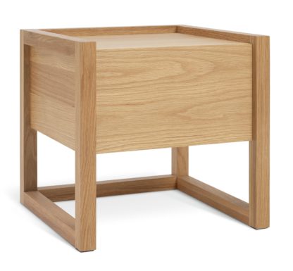 An Image of Habitat 60 Hana 1 Drawer Bedside Table - Oak