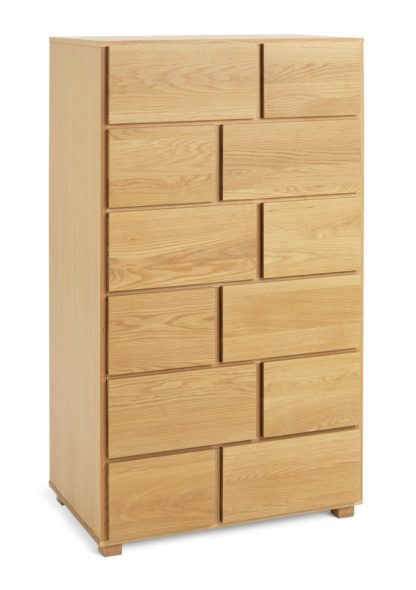 An Image of Habitat 60 Hana 12 Drawer Tallboy - Oak