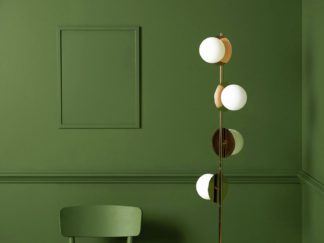 An Image of houseof Opal Disk Stick Floor Lamp - Brass