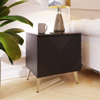 An Image of Ava Bedside Table Midnight