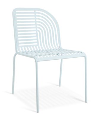 An Image of Habitat 60 Lucinda Metal Garden Chair - Blue